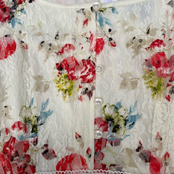 Disney Beauty and the beast floral mini dress size XS - PPm - Picture 4 of 4